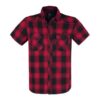 Half-Sleeve Checked Shirt Short-Sleeved Shirt Black-Red by Brandit