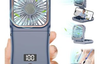 Hand Fan Folding Rechargeable,Lightweight,4000mAh