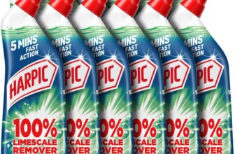 Harpic Limescale Remover, Toilet Cleaner, Original, Fast acting, Kills 99.9% of Bacteria – 750ml (12 x 750ml, Total 9.0L)