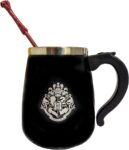 Harry Potter Mug with Magic Wand, Self-Stirring Mug, A Must for Muggles & Magicians, 350 ml, Harry Potter Coffee Mug, Self-Stirring