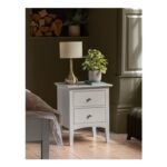 Hastings Grey 2 Drawer Bedside Table