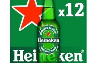 Heineken Beer Lager Glass Bottle 12 X 330 Ml