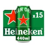 Heineken Premium Lager Beer Cans 15 X 440ml (Nectar Price)