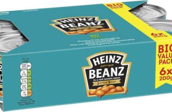 Heinz Beanz in a Rich Tomato Sauce Big Value Pack, 6 x 200g – Prime Price