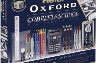 Helix Oxford Complete Back to School Stationery Set – Comprehensive Helix Oxford school supplies set including Maths Set, Pens, Ruler, Scientific Calculator & More – Ideal for High School or College