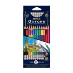 Helix Oxford Erasable Colour Pencils, 12 Pack, Eraser Tip