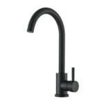 Hevenaov Black Stainless Steel Kitchen Sink Mixer Tap, 360 Swivel