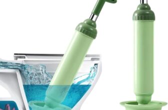 High Pressure Toilet Plunger, Air Power Drain Clog Remover Tool, Powerful Suction Toilet Plunger Unclog, Sink Curved Drain Unblocker, for Toilet, Bathtub, Sink (Green)