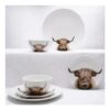 Highland Cow 12 Piece Dinner Set