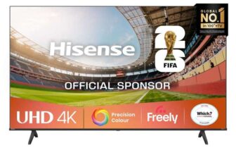 Hisense 43 43E6QTUK 4K Ultra HD Smart TV AI TV – 4K UHD, Hi-View AI Engine, Precision Colour, Free Delivery With Code 5 Year Warranty