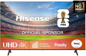 Hisense 43A6QTUK 43 Inch LED 4K Ultra HD Smart TV Bluetooth WiFi with code sold By AO (UK Mainland)