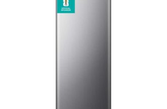 Hisense 52cm Freestanding Retro Fridge, 165L Capacity With 4 Star Ice Box, Auto Defrost, Wine Rack – Silver E-Rated