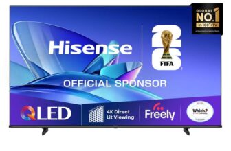Hisense 55 55E78QTUK QLED Smart AI TV – 4K Direct Lit Viewing, Quantum Dot Colour, Dolby Vision, Dolby Atmos with Freely (At Checkout)
