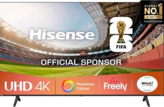 Hisense 65 65E6QTUK 4K Ultra HD Smart TV AI TV – 4K UHD, Hi-View AI Engine, Precision Colour with free Delivery code 5 Year Warranty