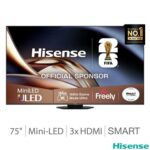 Hisense 75U8QTUK 75 Inch Mini LED HD Smart TV