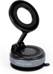 Hoikwo Car Phone Holder – 360Rotatable, Foldable & Adjustable Vacuum Magnetic Phone Holder for Cars, for iPhone 17/16/15/14/13/12 Pro Max & Android, Black