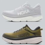 Hoka Mens Bondi 7 Trainers, 6.5-11.5 Khaki / 6.5-9.5 Grey
