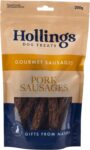 Hollings Pork Sausages Dog Treats, Delicious, Nutritious Air Dried Chews for Adult Dogs, 100% Gluten Free & Made with 100% Natural Ingredients (200g)