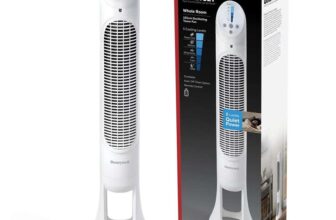 Honeywell QuietSet Whole Room Oscillating Tower Fan (5 Speed Settings, Oscillating 80, Timer Function, Remote Control) (Prime Exclusive)