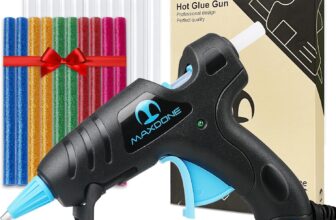Hot Glue Gun, 20w Hot Melt Glue Gun Upgraded Version with 30pcs 7mm Glue Sticks, Fireproof Mini Glue Gun for Crafting, DIY Handicrafts and Repair