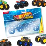 Hot Wheels Monster Trucks 2-Pack (Assorted Styles, One Random Set) 1:64 Scale – with Prime