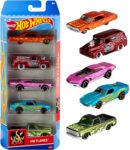 Hot Wheels Set of 5 Toy Cars (Assorted Styles, One Random Set), Extreme Race, Toy Vehicles in 1:64 Scale with Realistic Details and Decos, Collectible Cars for Kids Ages 3 and Up, 01806