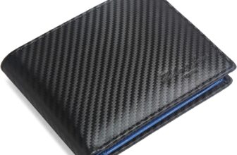 Hudson & James Genuine Leather RFID Blocking Wallet Mens with Card Holder, banknote compartments, Coin Pocket, Minimalist Wallets for Men UK with Gift Box (Blue)