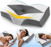 Hydomi Memory Foam Cervical Pillow for Neck and Shoulder Pain: Orthopedic Neck Support Pillows for Sleeping with Hollow Design Ear Pain Free- Ergonomic Bed Bolster Pillow for Side/Back&Stomach Sleeper