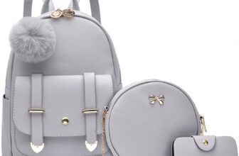 I IHAYNER Mini Backpack for Teen Girls 3PCS Cute Fashion Backpack Purse Small Travel Daypacks with Pompom Shoulder Bag for Women