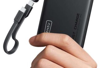 INIU 45W Fast Charging Power Bank, 40% Smaller 10000mAh with Detachable Cable, Travel Portable Charger, USB C
