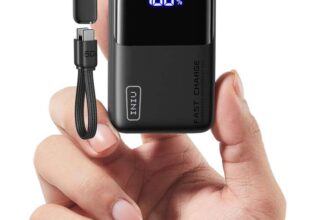 INIU Power Bank, Smallest 10000mAh Portable Charger, Mini 45W Fast Charging USB C Battery Pack with USB C Cable,