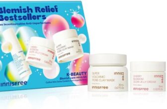 INNISFREE Blemish Relief Bestsellers, 30% savings, Korean Skincare Set with Jelly Moisturizer, Clay Mask & Retinol Serum, for Pores, Oil Control, Post-Acne Marks, K-Beauty Gift Set