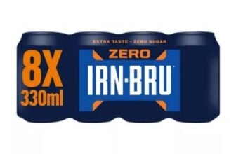 IRN-BRU IRN-BRU ZERO Sugar Soft Drink Can Multipack 8x330ml