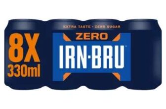IRN-BRU Regular / Zero Sugar Soft Drink Can Multipack 8x330ml
