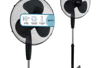 Igenix Fan, 16 Inch, 40 W, Oscillating, 3 Speeds, Black