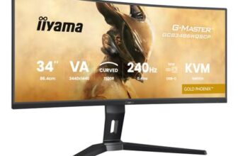 Iiyama 34in VA Monitor, 3440×1440, 240Hz, PD95W, KVM RJ45 HDMI/DP