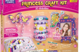 Imagimake Princess Craft Kit 10 Mess-Free DIY Activities Bracelet Making Kit, Unicorn Pouch, Butterfly Wands & More Unicorn Gifts for Kids Gifts for Girls 5,6,7,8,9,10,11,12 Years Old