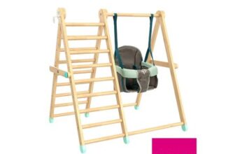 Indoor Wooden Climb and Swing Frame
