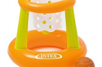 Intex Floating Hoops Game: Inflatable Pool Basketball Hoop with Ball