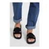 Isla Faux Suede Interwoven Footbed Mules