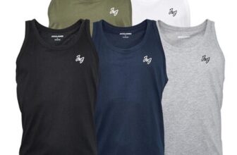 JACK & JONES Mens Joseph Five Pack Vests