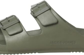 JACK & JONES Mens Sandal Double Buckle Adjustable Strap Open Toe Slides for Men – Summer, Beach, Hiking, walking, Sizes- 6 UK to 12 UK