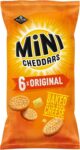 JACOBS Mini Cheddars Original Multipack Crisps, Baked with Real Cheese, 6 x 23 g Bags Per Pack (Pack of 1)