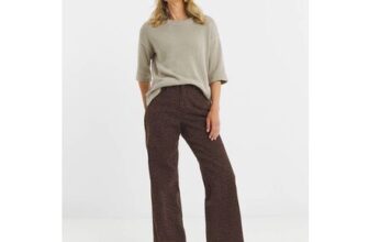 JD WILLIAMS Authentic Wide Leg Jean Brown Leopard 30