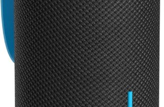 JLab Go Party Portable Bluetooth Speaker with 16H Playtime – 10W Wireless Outdoor Travel Speaker with RGB Lights & Lab Quality Sound, IP56 Water Resistant Speakers, Black