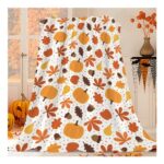 JOOCAR Flannel Autumn Throw Blanket 40×50 Cozy