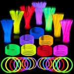 JOYIN 100 pcs Glow Sticks Bulk 8(20cm), Glowsticks Party Accessories for Bracelets and Necklaces, Accessories, Easter, Christmas, Halloween Party Supplies Pack