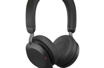 Jabra Evolve2 75 Wireless PC Headset with 8-Microphone Technology and Advanced Active Noise Cancellation – Prime Exclusive