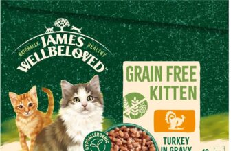 James Wellbeloved Kitten Grain-Free Turkey in Gravy 12 Pouches, Hypoallergenic Wet Cat Food, Pack of 1 (12×85 g)