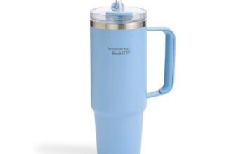 Jasper Blue Tumbler with Straw